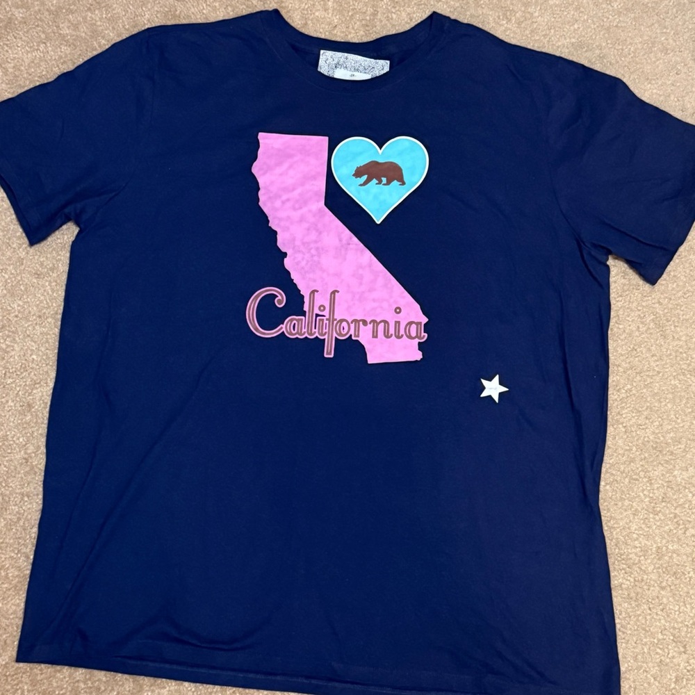 California Navy Blue Graphic T-Shirt Unisex Souvenir shirt 2XL
